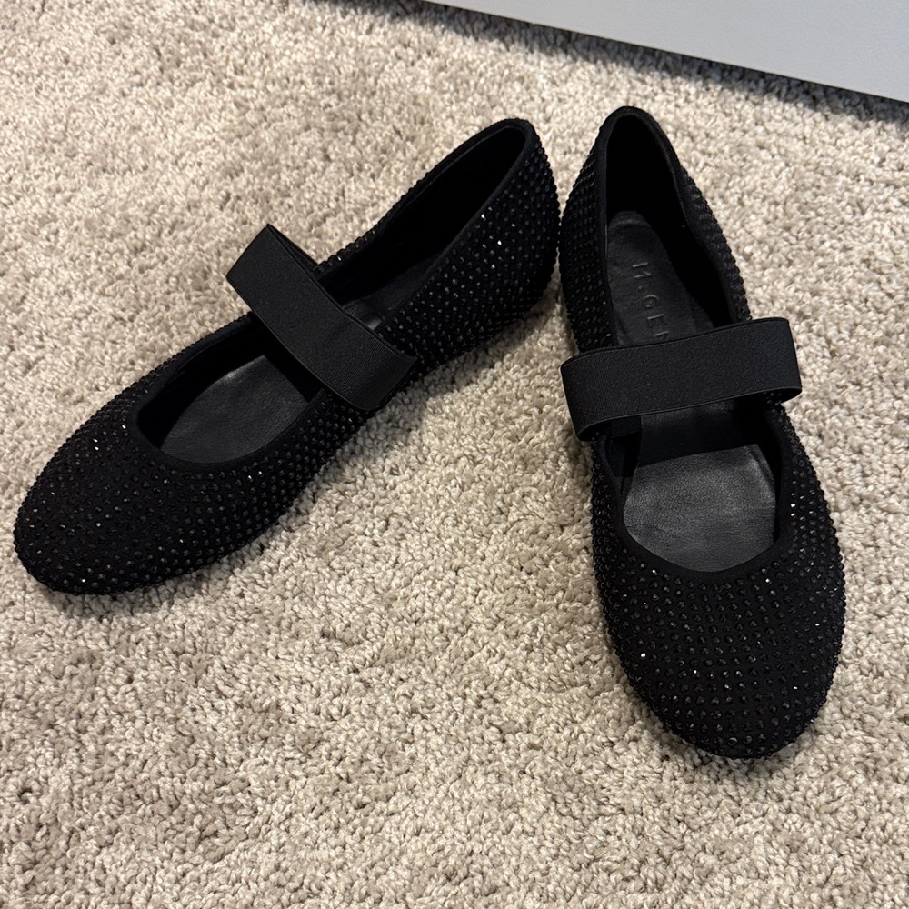 M. Gemi Black Sparkle Flats